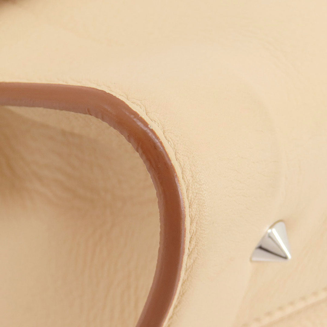 Givenchy Tote Bag leather beige 2WAY Women Used Authentic