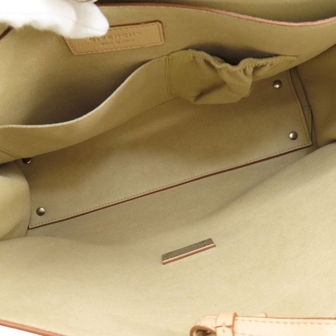 Givenchy Tote Bag leather beige 2WAY Women Used Authentic