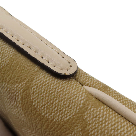 COACH Shoulder Bag F58309 PVC beige Signature Women Used Authentic