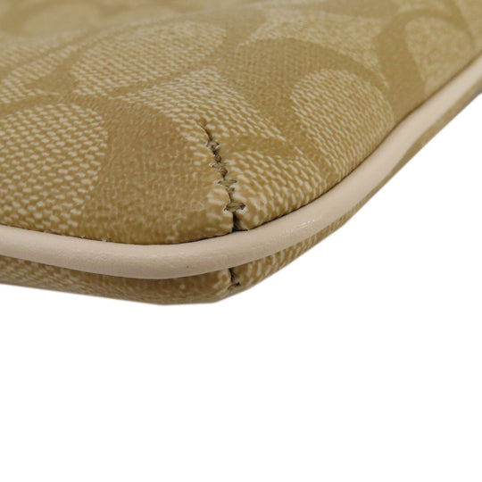 COACH Shoulder Bag F58309 PVC beige Signature Women Used Authentic