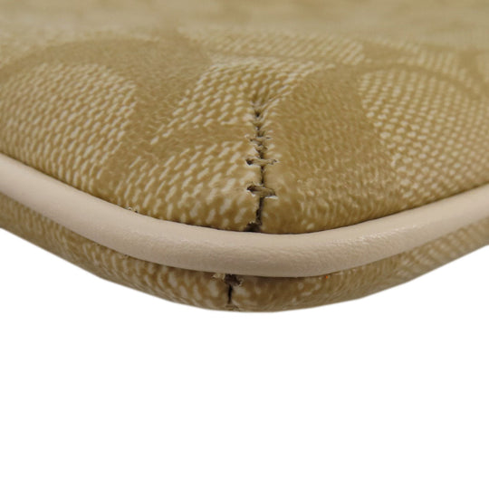 COACH Shoulder Bag F58309 PVC beige Signature Women Used Authentic