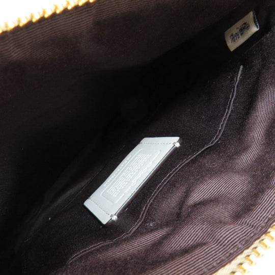 COACH Shoulder Bag F58309 PVC beige Signature Women Used Authentic