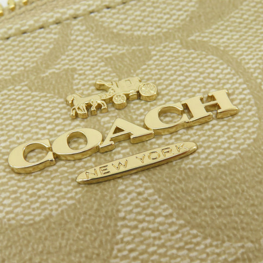 COACH Shoulder Bag F58309 PVC beige Signature Women Used Authentic