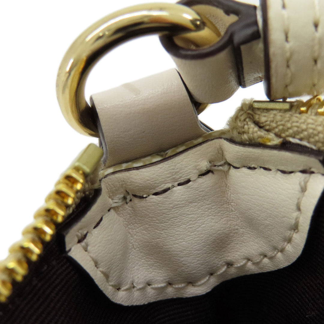 COACH Shoulder Bag F58309 PVC beige Signature Women Used Authentic