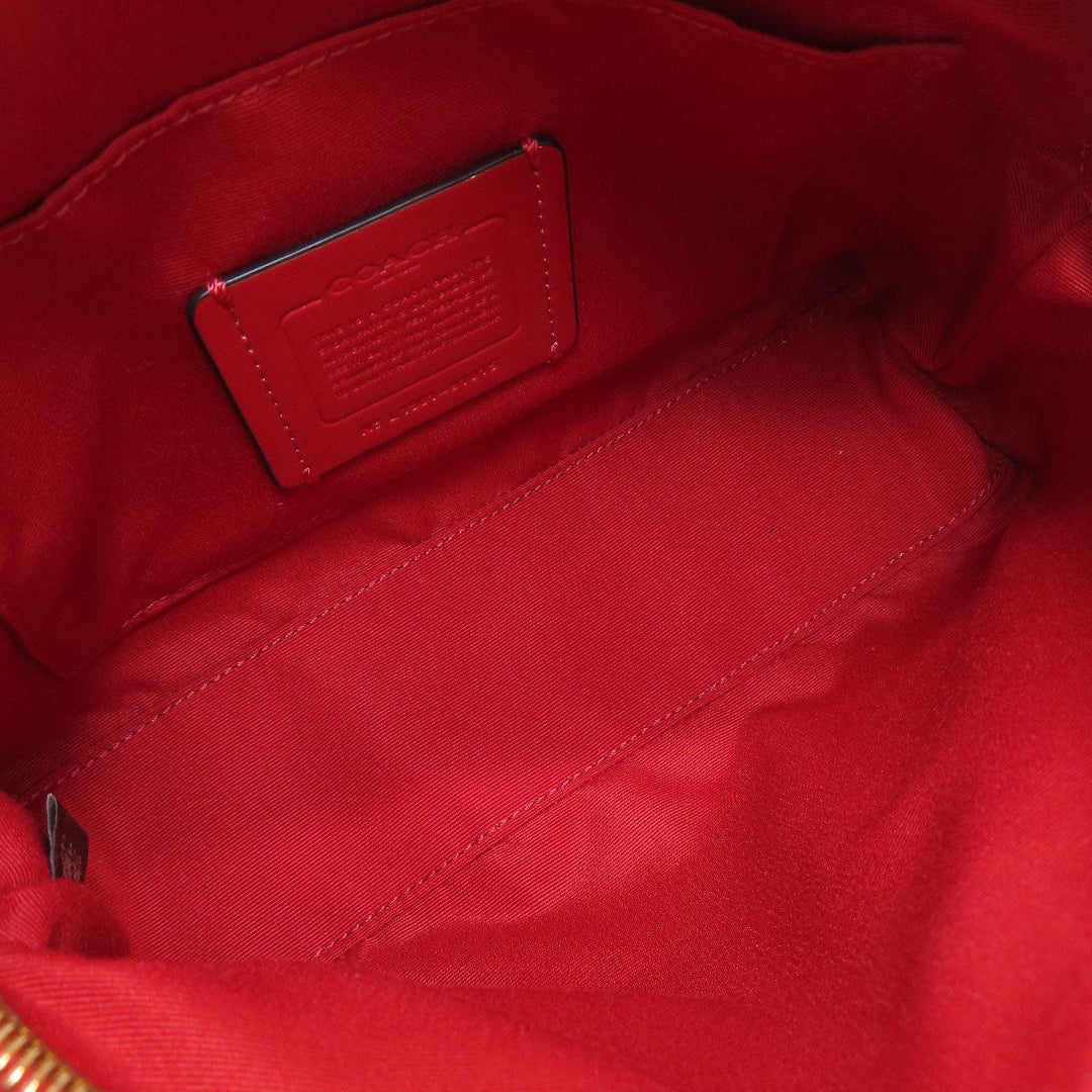 COACH Shoulder Bag 91015 PVC, Leather Brown Long Shoulder Signature Heart Women Used Authentic