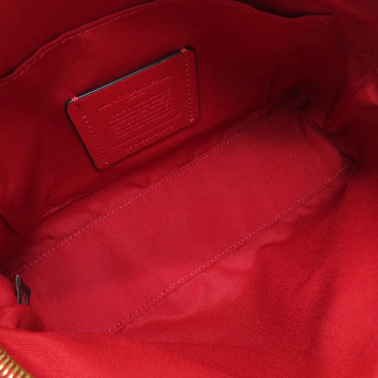 COACH Shoulder Bag 91015 PVC, Leather Brown Long Shoulder Signature Heart Women Used Authentic