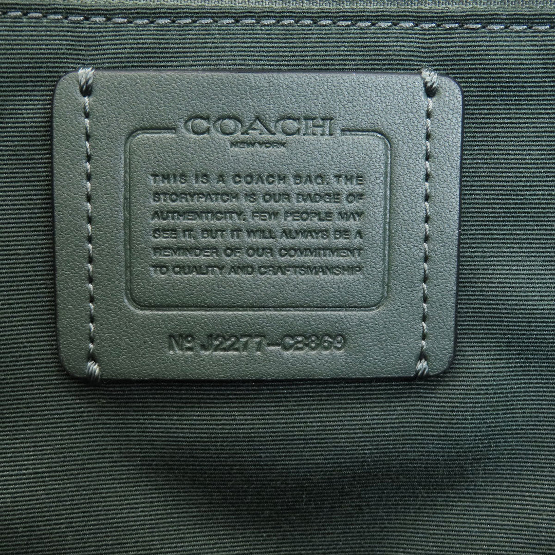 COACH Tote Bag PVC Brown Signature Women Used Authentic