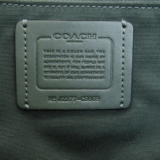 COACH Tote Bag PVC Brown Signature Women Used Authentic