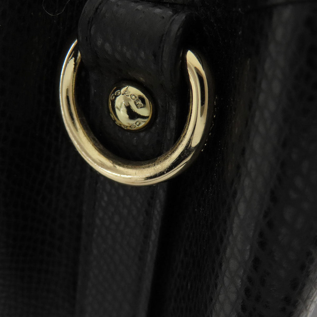 COACH Handbag F34835 PVC black logoMetal 2WAY Women Used Authentic