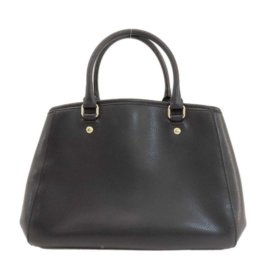 COACH Handbag F34835 PVC black logoMetal 2WAY Women Used Authentic