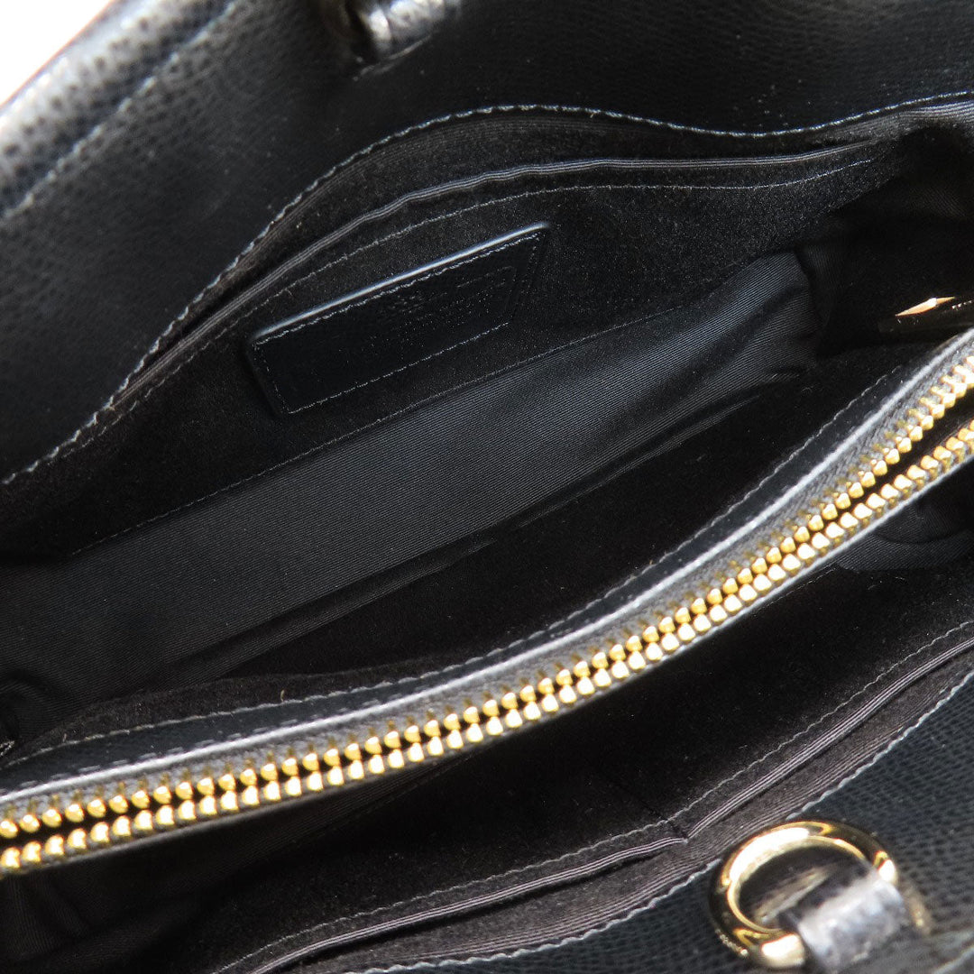 COACH Handbag F34835 PVC black logoMetal 2WAY Women Used Authentic