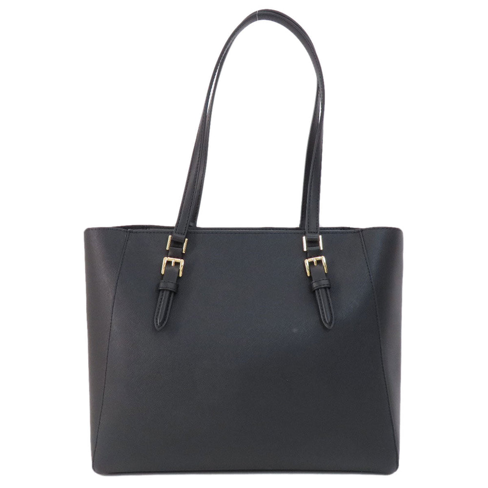 MICHAEL KORS Tote Bag PVC black logo Women Used Authentic