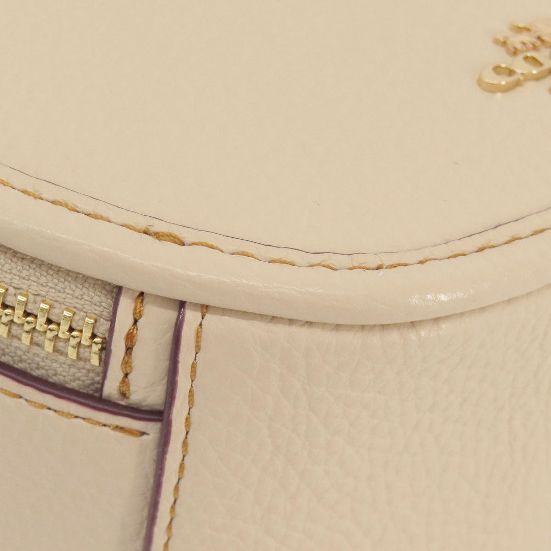 COACH Handbag CE845 leather beige Canteen Peanuts Collaboration 2WAY Women Used Authentic