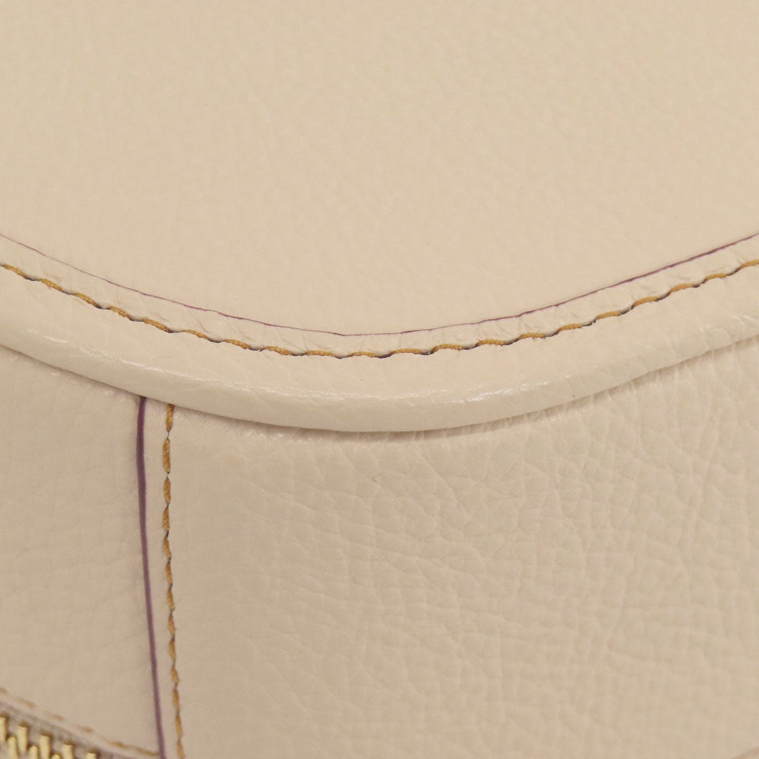 COACH Handbag CE845 leather beige Canteen Peanuts Collaboration 2WAY Women Used Authentic
