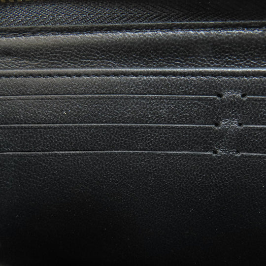 LOUIS VUITTON Long Wallet Purse M81510 Lamb leather black Zippy wallet Women Used Authentic