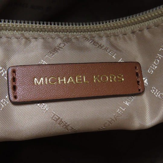 MICHAEL KORS Tote Bag PVC white MK signature Women Used Authentic