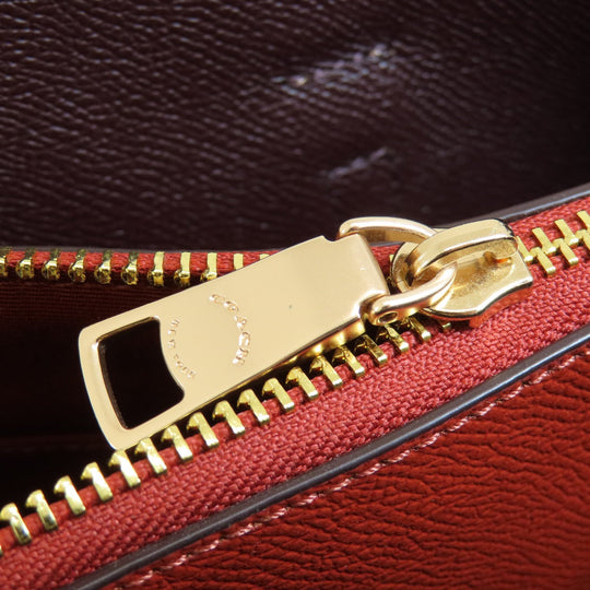 COACH Tote Bag 1671 leather beige logoMetal Women Used Authentic