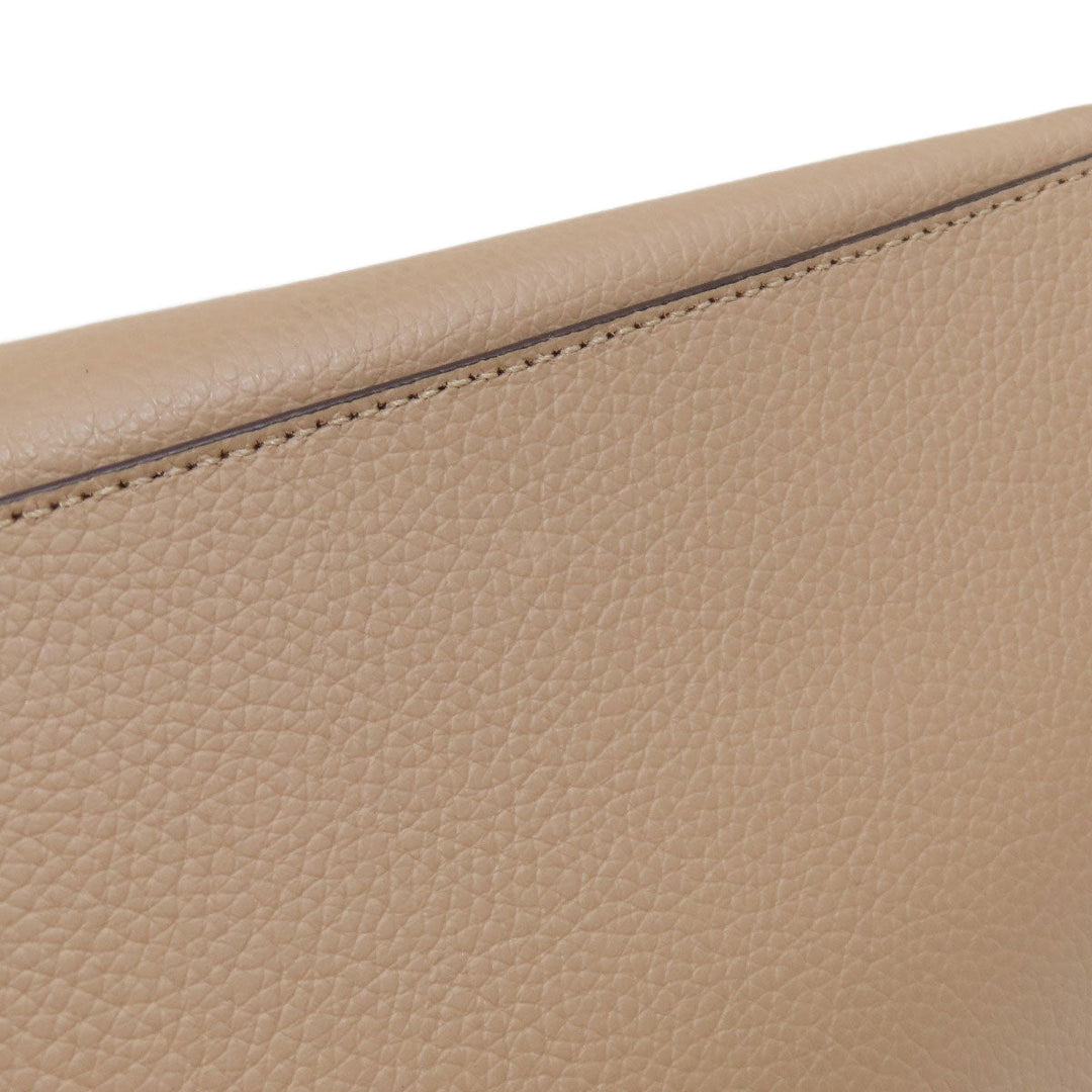 COACH Tote Bag 1671 leather beige logoMetal Women Used Authentic