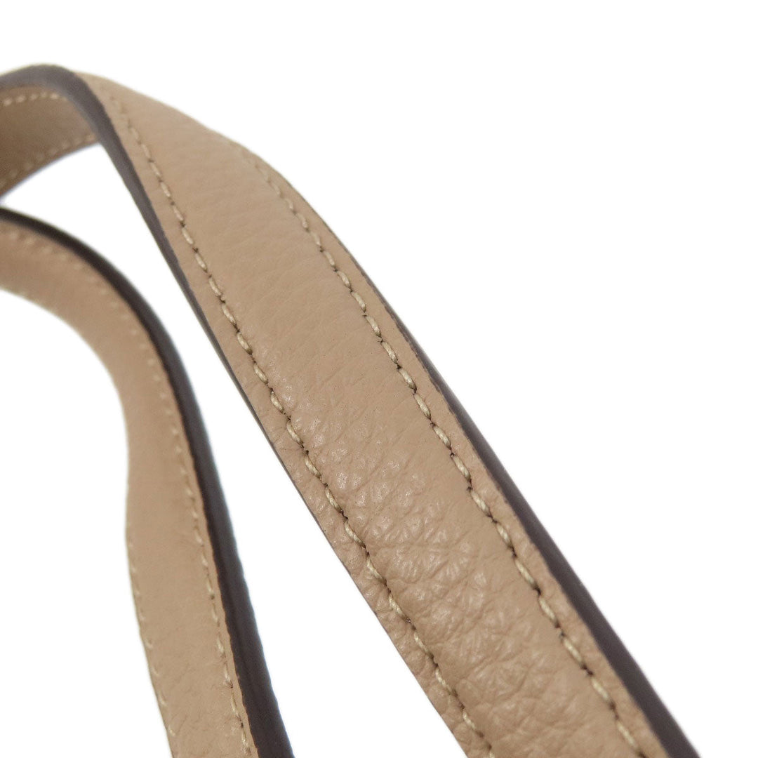 COACH Tote Bag 1671 leather beige logoMetal Women Used Authentic