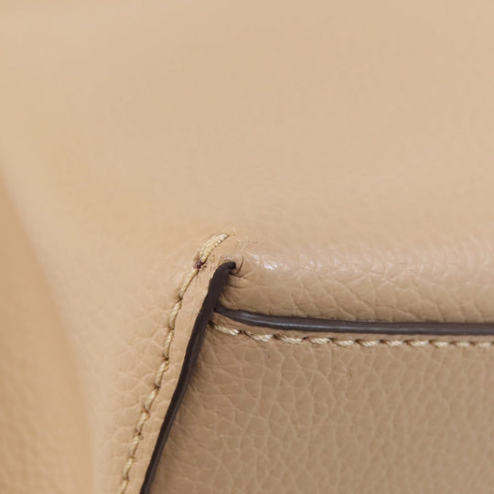 COACH Tote Bag 1671 leather beige logoMetal Women Used Authentic