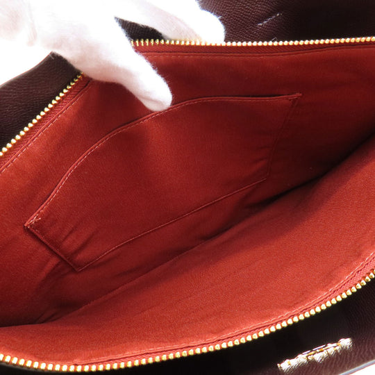 COACH Tote Bag 1671 leather beige logoMetal Women Used Authentic