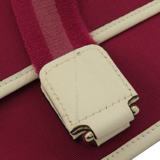 GUCCI Tote Bag 264216 Nylon canvas purple outlet Women Used Authentic