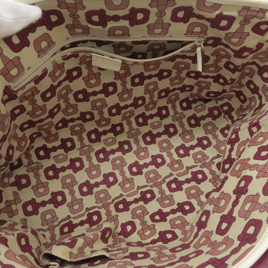GUCCI Tote Bag 264216 Nylon canvas purple outlet Women Used Authentic