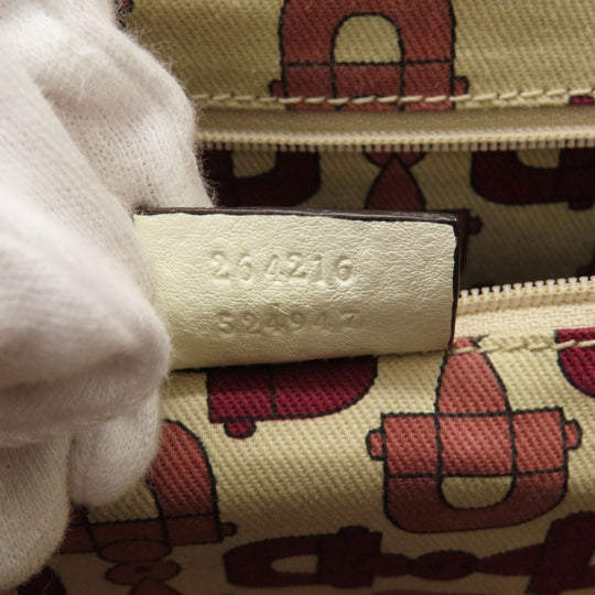 GUCCI Tote Bag 264216 Nylon canvas purple outlet Women Used Authentic