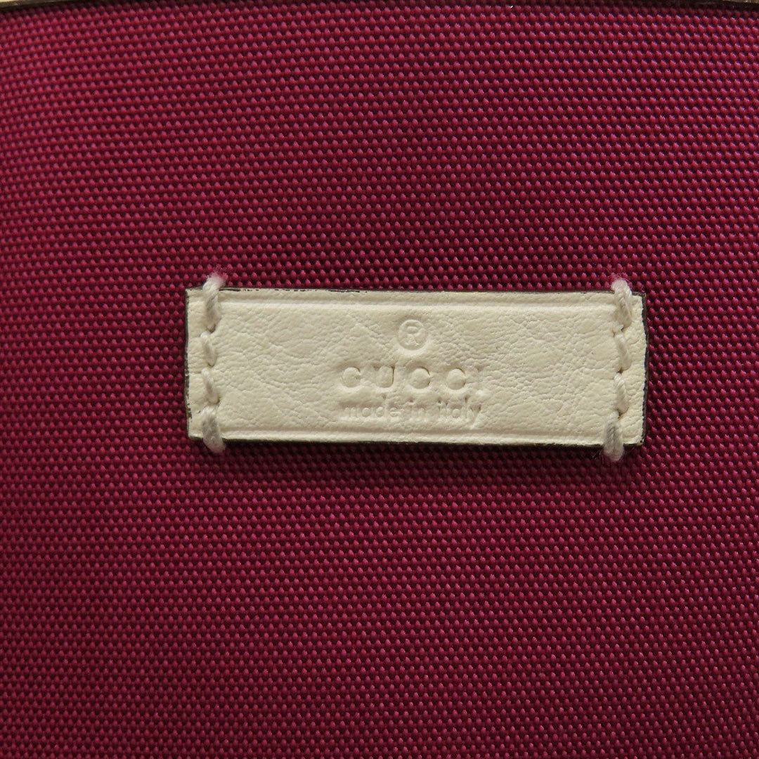 GUCCI Tote Bag 264216 Nylon canvas purple outlet Women Used Authentic