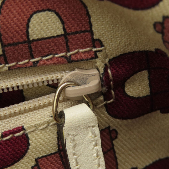 GUCCI Tote Bag 264216 Nylon canvas purple outlet Women Used Authentic