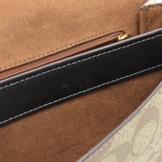 COACH Shoulder Bag CE560 PVC Brown Morgan Shoulder Bag in Color Block Signature