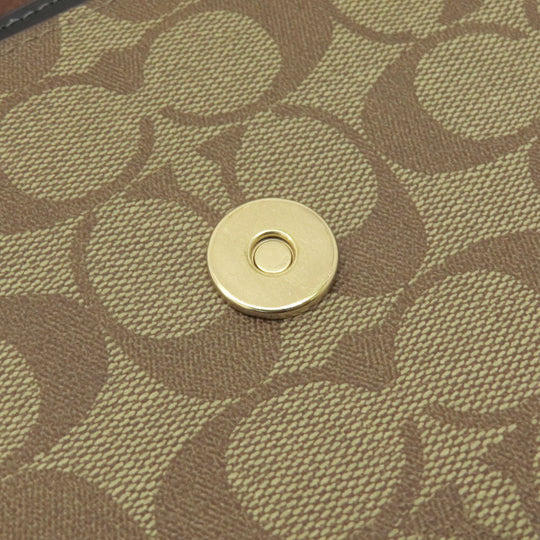 COACH Shoulder Bag CE560 PVC Brown Morgan Shoulder Bag in Color Block Signature