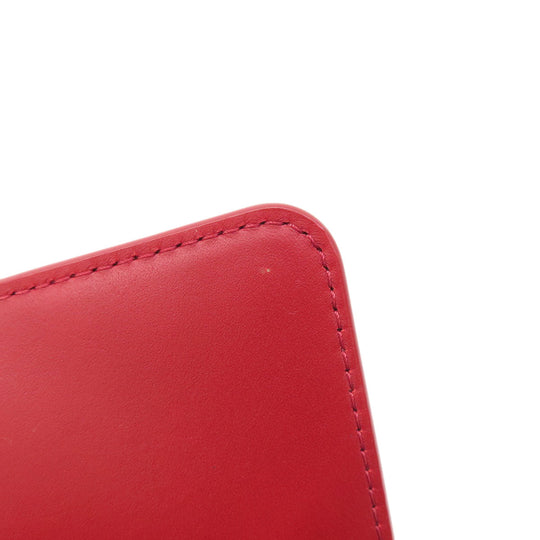Tory Burch Shoulder Bag leather Red logo Women Used Authentic