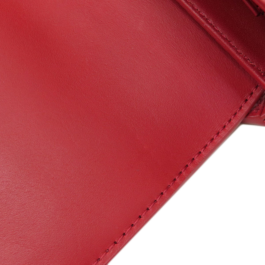 Tory Burch Shoulder Bag leather Red logo Women Used Authentic