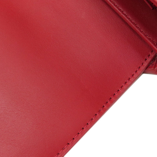 Tory Burch Shoulder Bag leather Red logo Women Used Authentic
