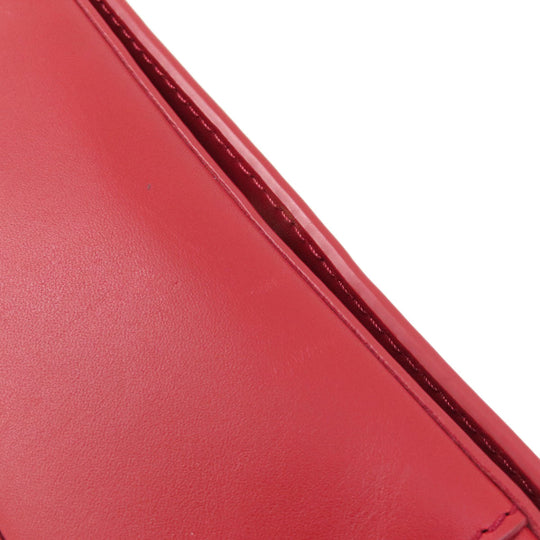 Tory Burch Shoulder Bag leather Red logo Women Used Authentic