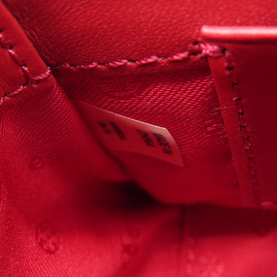 Tory Burch Shoulder Bag leather Red logo Women Used Authentic