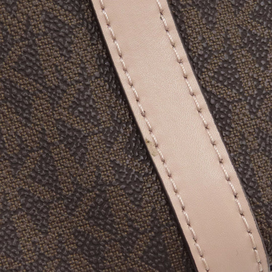 MICHAEL KORS Tote Bag PVC Brown Sullivan Women Used Authentic