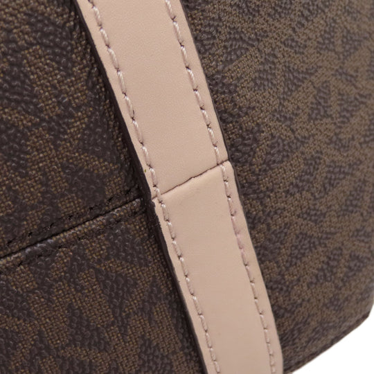 MICHAEL KORS Tote Bag PVC Brown Sullivan Women Used Authentic