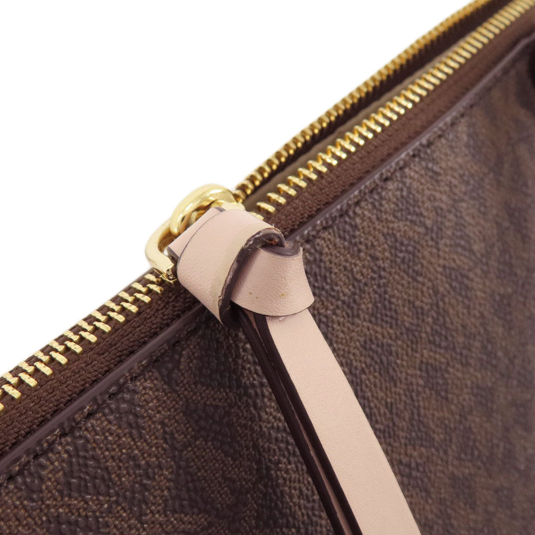 MICHAEL KORS Tote Bag PVC Brown Sullivan Women Used Authentic