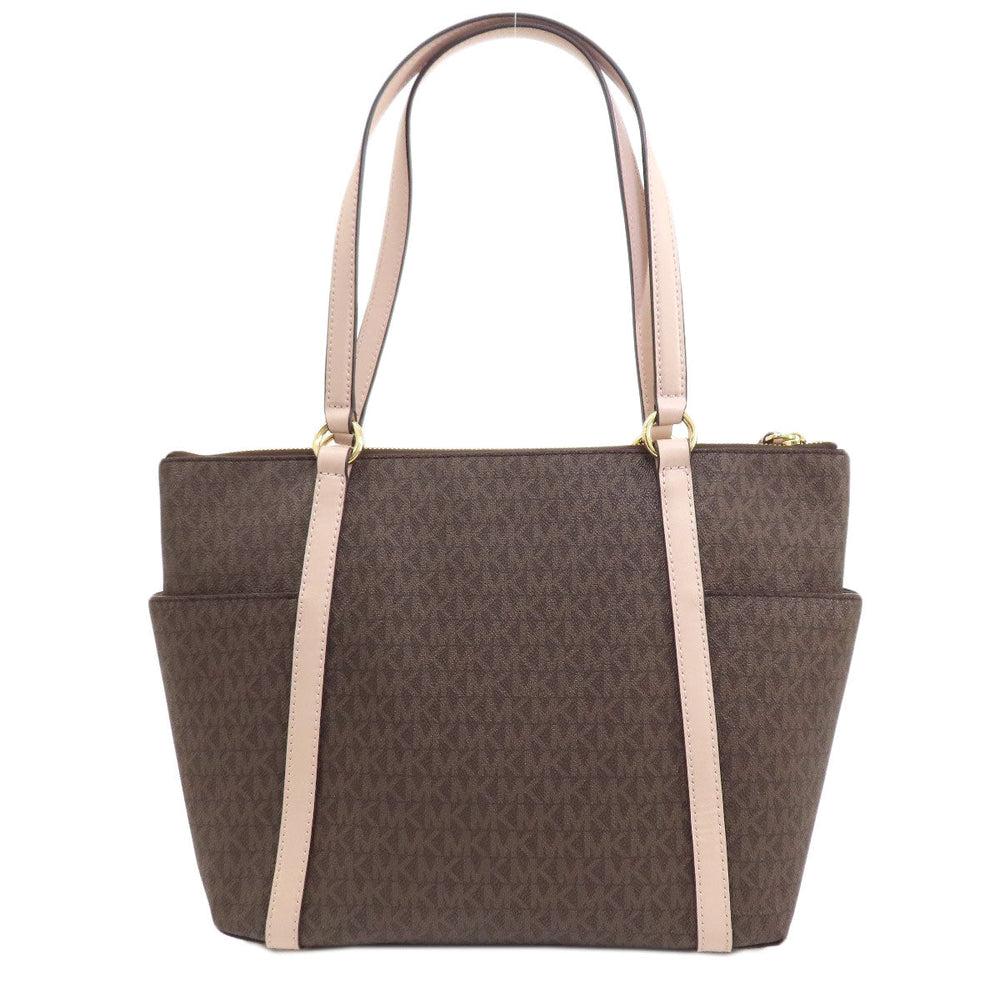 MICHAEL KORS Tote Bag PVC Brown Sullivan Women Used Authentic
