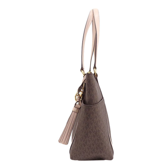 MICHAEL KORS Tote Bag PVC Brown Sullivan Women Used Authentic