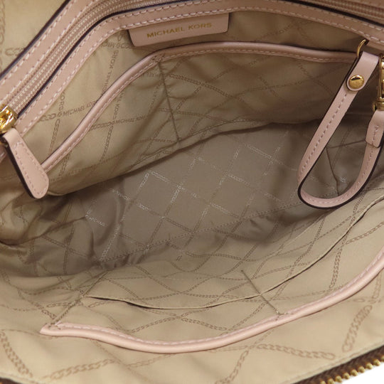 MICHAEL KORS Tote Bag PVC Brown Sullivan Women Used Authentic