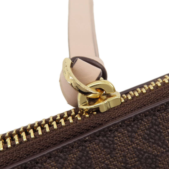MICHAEL KORS Tote Bag PVC Brown Sullivan Women Used Authentic