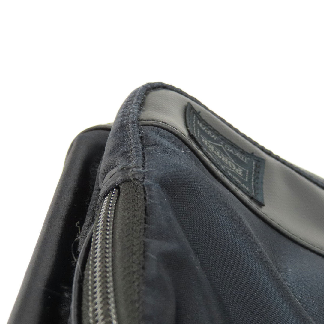 PORTER Backpack Nylon black logo mens(Unisex) Used Authentic
