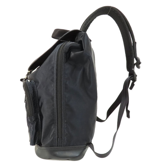 PORTER Backpack Nylon black logo mens(Unisex) Used Authentic