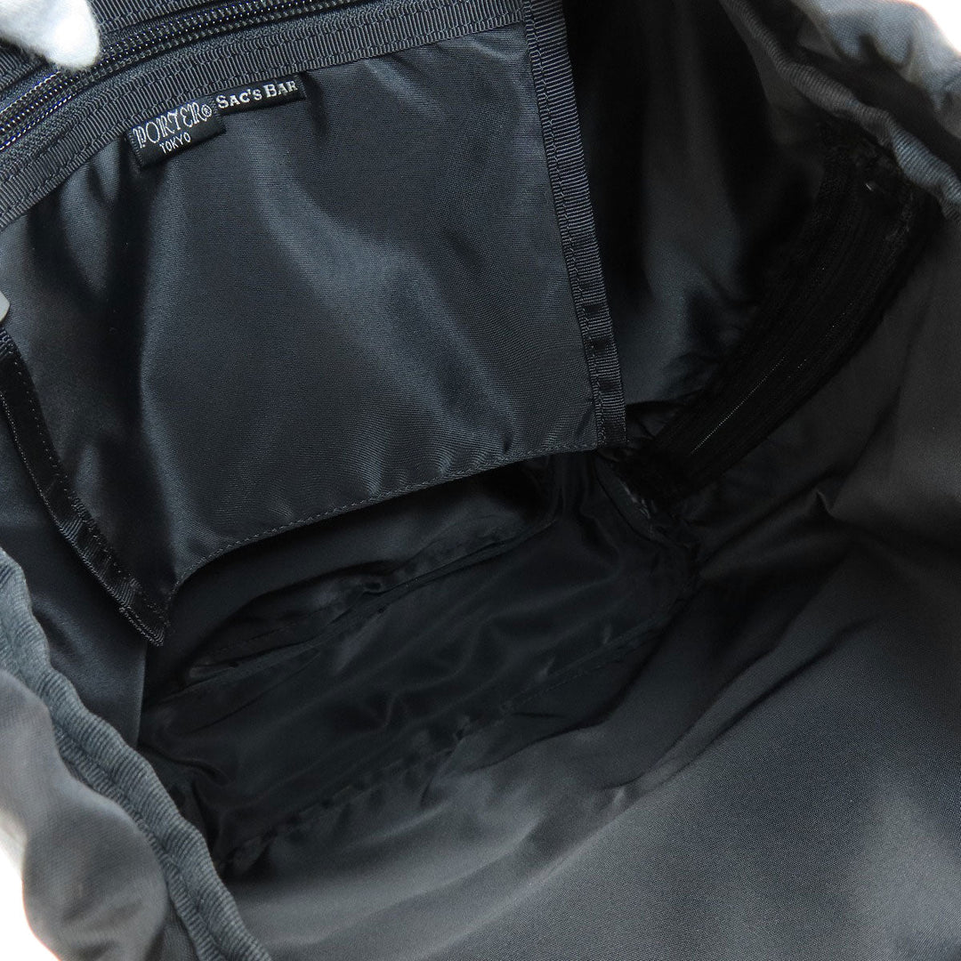 PORTER Backpack Nylon black logo mens(Unisex) Used Authentic