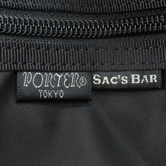 PORTER Backpack Nylon black logo mens(Unisex) Used Authentic
