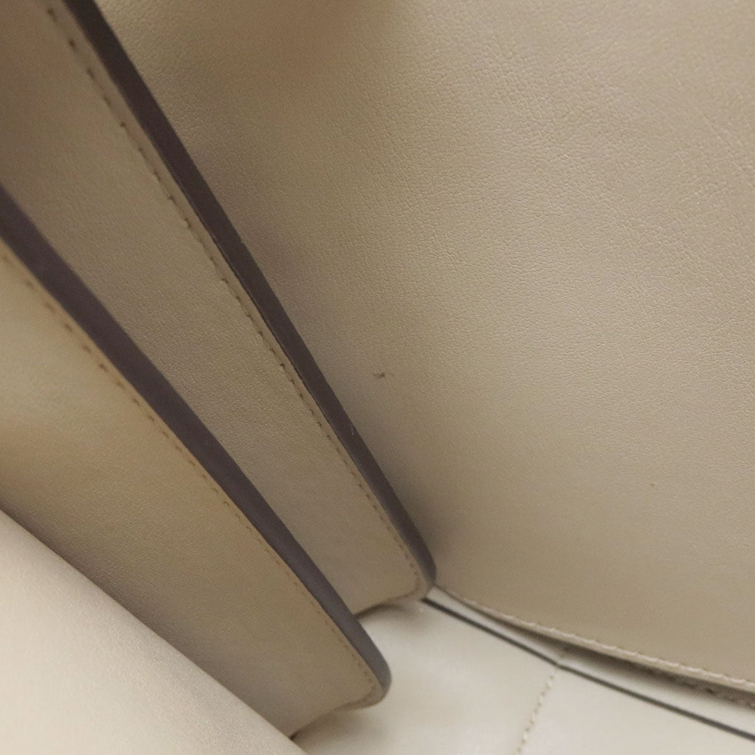 MICHAEL KORS Handbag leather gray logoMetal 2WAY Women Used Authentic