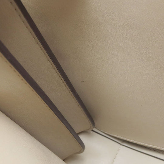 MICHAEL KORS Handbag leather gray logoMetal 2WAY Women Used Authentic